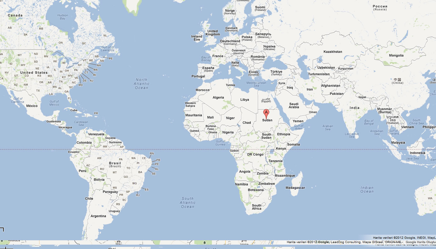 carte du soudan monde